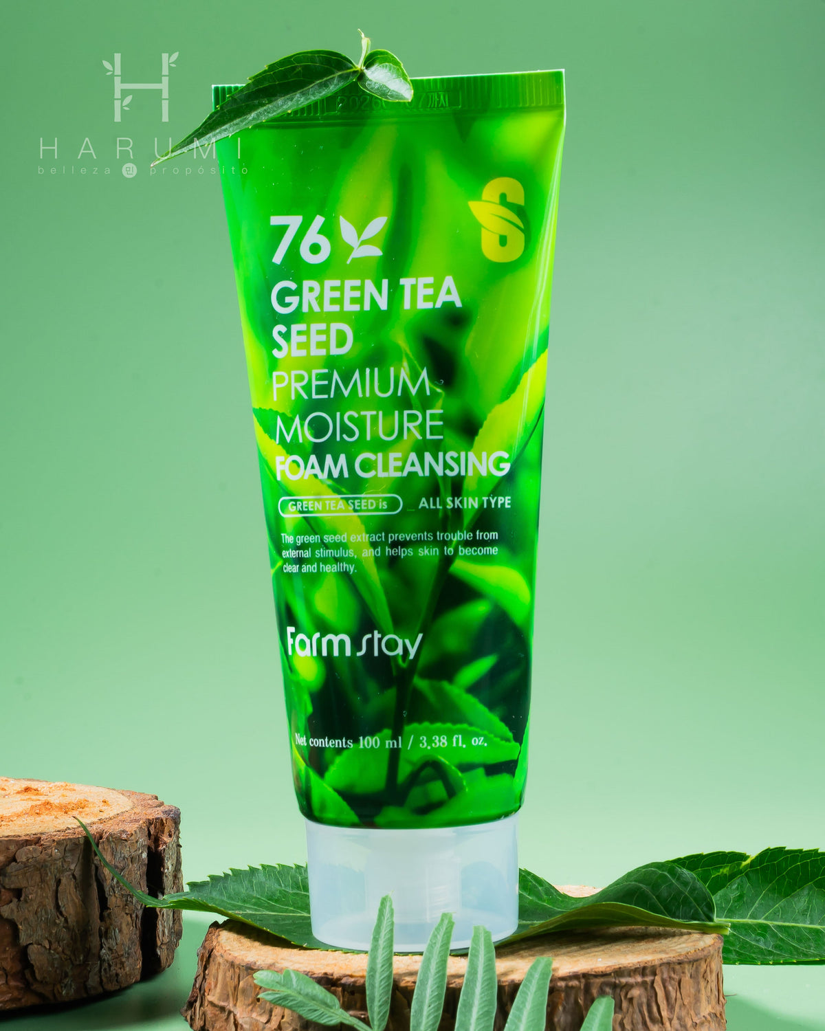 FarmStay 76 Green Tea Seed Premium Moisture Foam Cleansing 100ml
